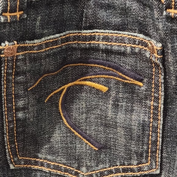 Original Vintage Limited Edition Frankie B Dark Wash Denim Dress Jumpsuit Size 2 - Picture 10 of 11